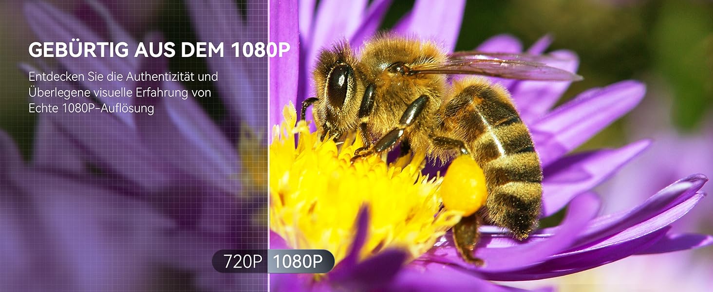 Проектор Beamer 4K з підтримкою 1500 ANSI, 1080P FHD, Smart, автоматичною корекцією трапеції, електричним фокусом, WiFi 6, Bluetooth для домашнього кінотеатру та на відкритому повітрі (сталево-сірий)