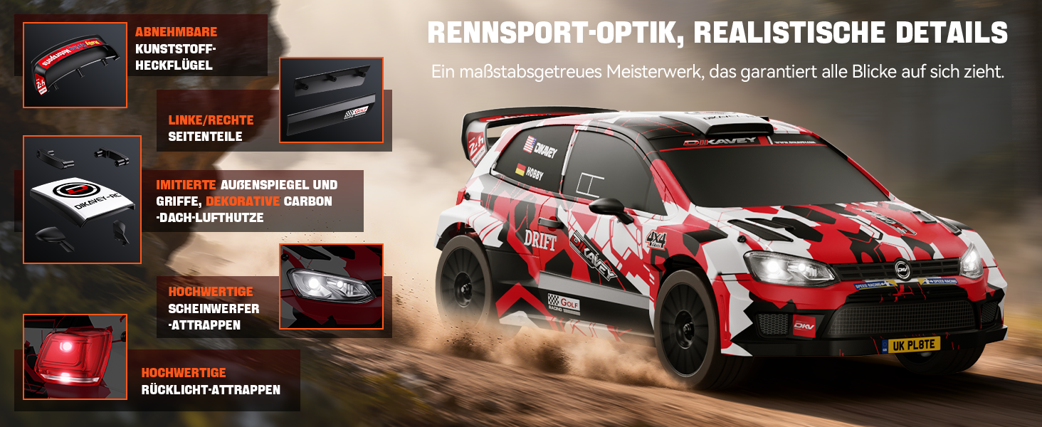 Швидкісний RC автомобіль 1/12 для дорослих, 50 миль/год, Brushless, Drift, 4WD RTR, з гіроскопом, помаранчевий