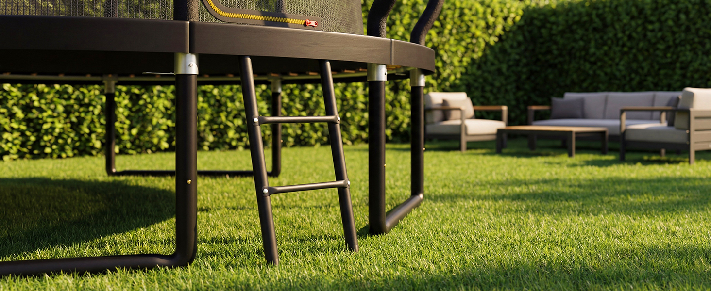 Батут садовий Devoko з сіткою та баскетбольним кільцем, діаметр 305 см, до 150 кг - для дітей та дорослих, чорний