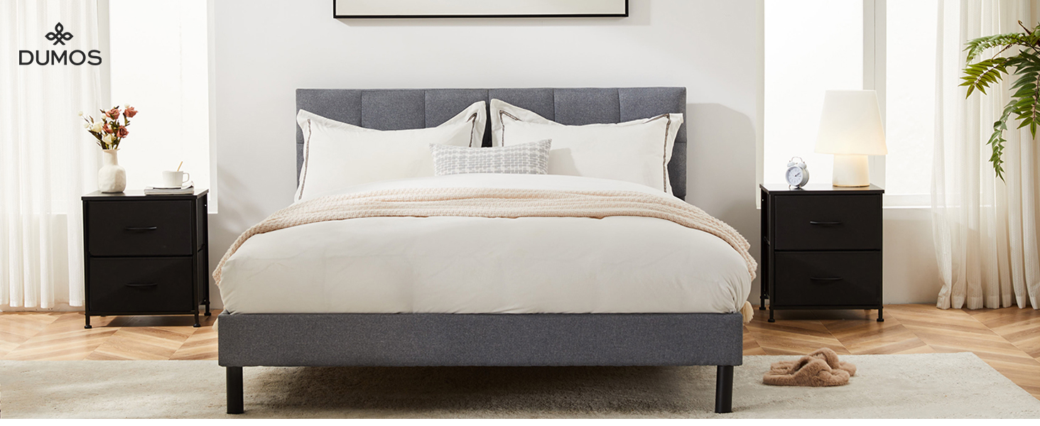 Набір приліжкових тумбочок DUMOS, 2 шт. з шухлядами, стилі індустріальний, для спальні, вітальні, дитячої, передпокою, білий/чорний