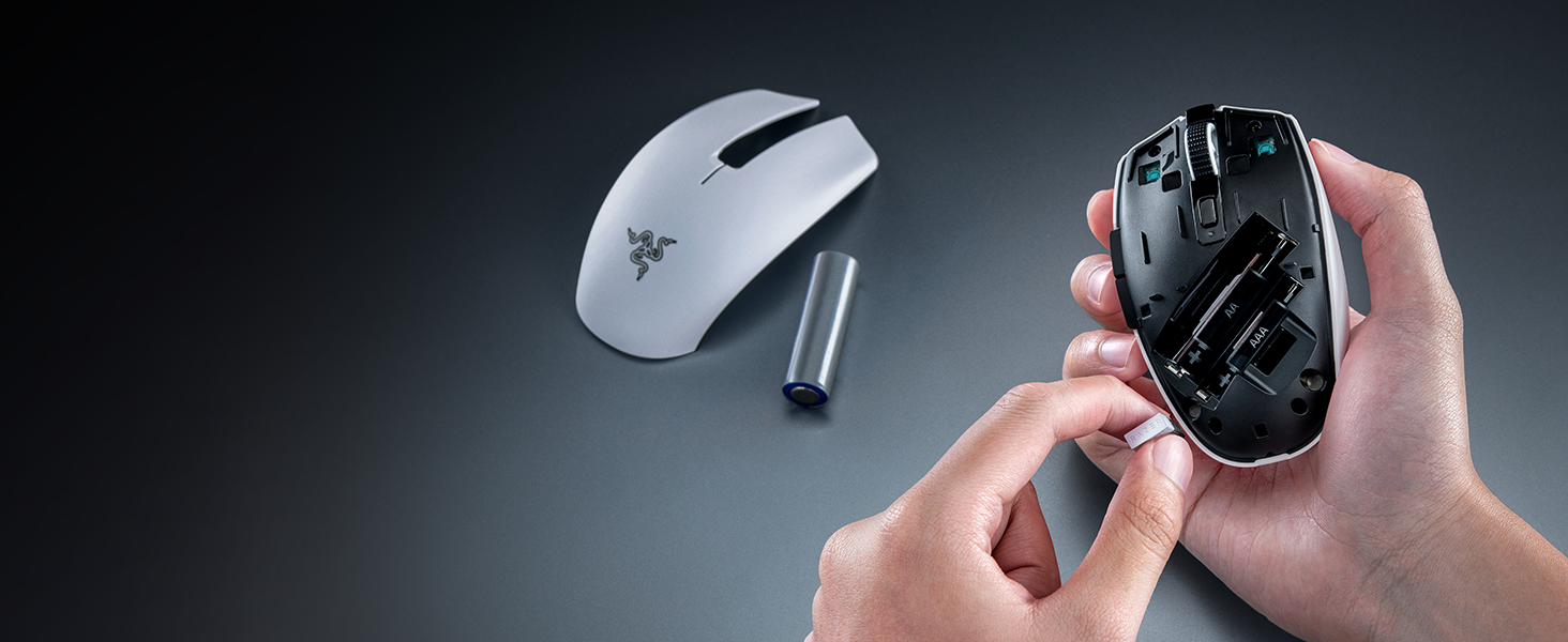 Ігрова бездротова миша Razer Orochi V2 HyperSpeed та Bluetooth, оптичний сенсор 18K DPI, 60 г, біла