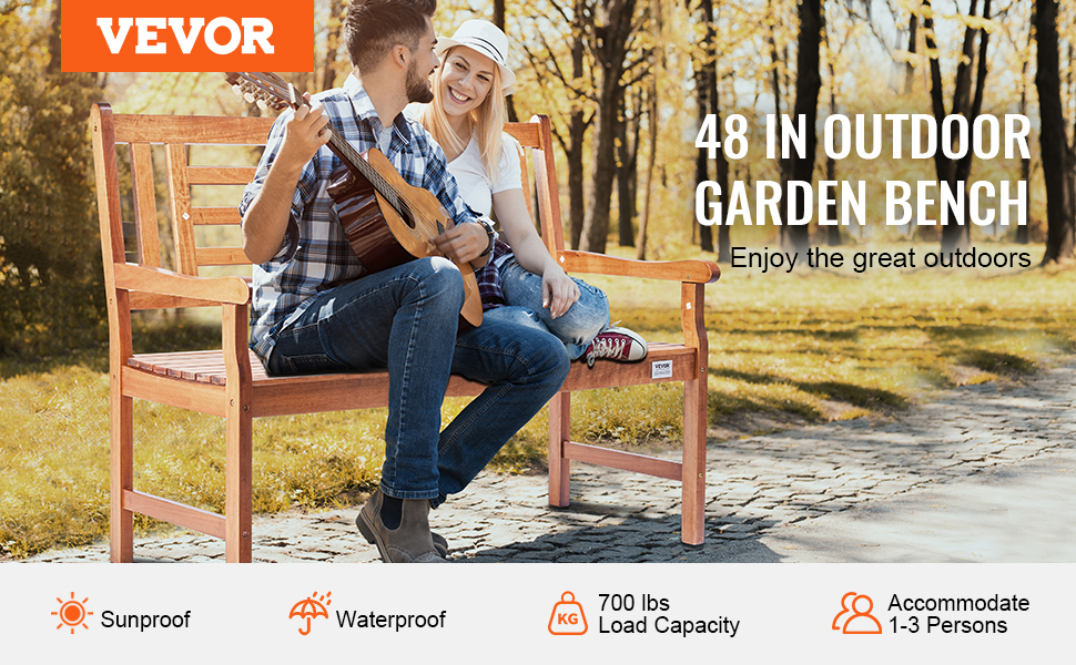 Металева лавка VEVOR для саду та тераси, 122 см, на 3 особи, з підлокітниками та спинкою, вінтажний стиль