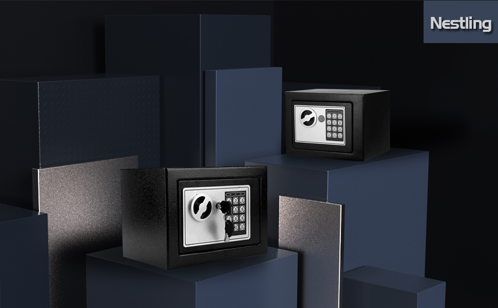 Електронний сейф Tresor Für Zuhause 6.6L: вогнестійкий, водонепроникний, з 2 ключами для цінностей та готівки