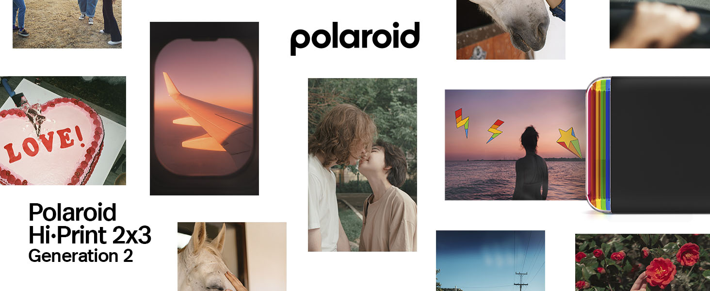 Polaroid Hi-Print+ - Друге покоління: Портативний фотодрук з Bluetooth + Пакет плівки (40 шт.)