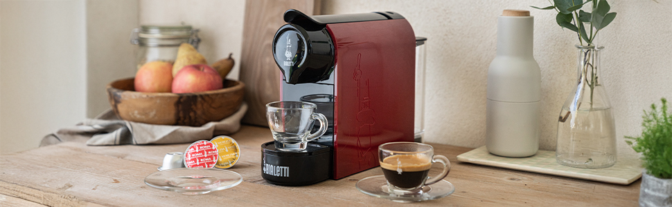 Кавомашина Bialetti Gioia, червона, 1200 Вт - для приготування еспресо