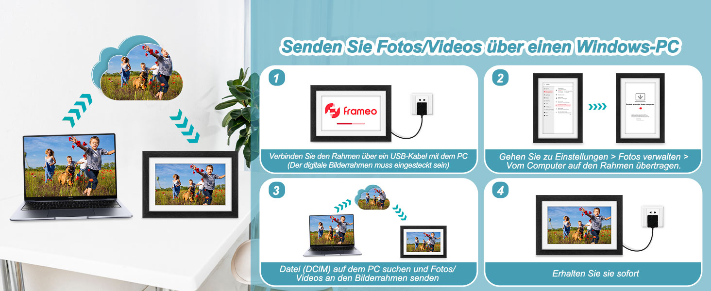 Цифровий рамка для фотографій з дерева, Wi-Fi, 32GB, 10.1 дюйма, IPS сенсорний екран, Frameo APP, подарунок, дуб (чорний дуб)