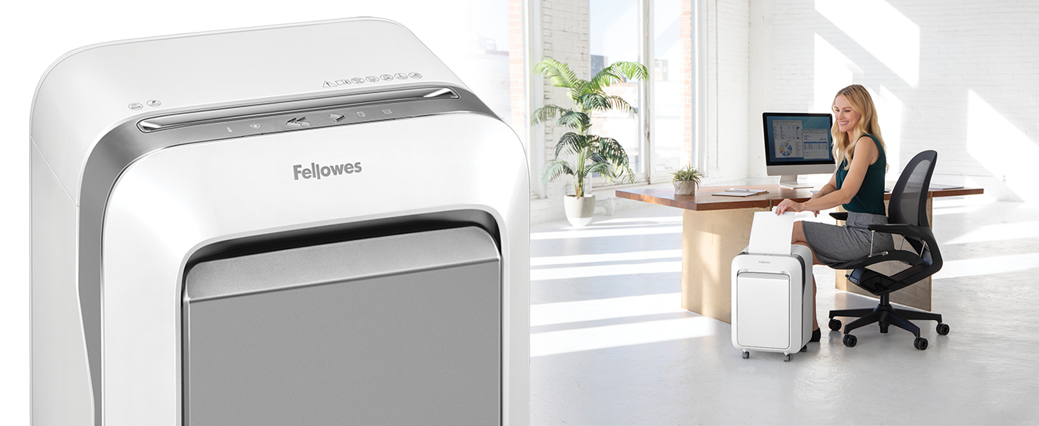 Шредер Fellowes Microcut P5: знищення 2000+ частинок/A4, 10 листів, Powershred 10M, для офісу/дому, 19л кошик, блокування,