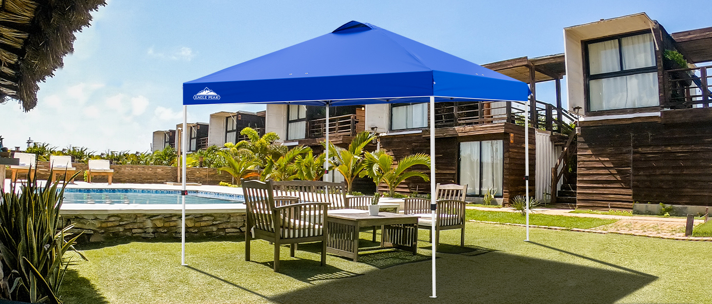 Намет-роздягальня EAGLE PEAK Flex Ultra Compact Pop-Up, 1,2 x 1,2 м, для басейну, фотосесій та кемпінгу (Морська синя/Білий)