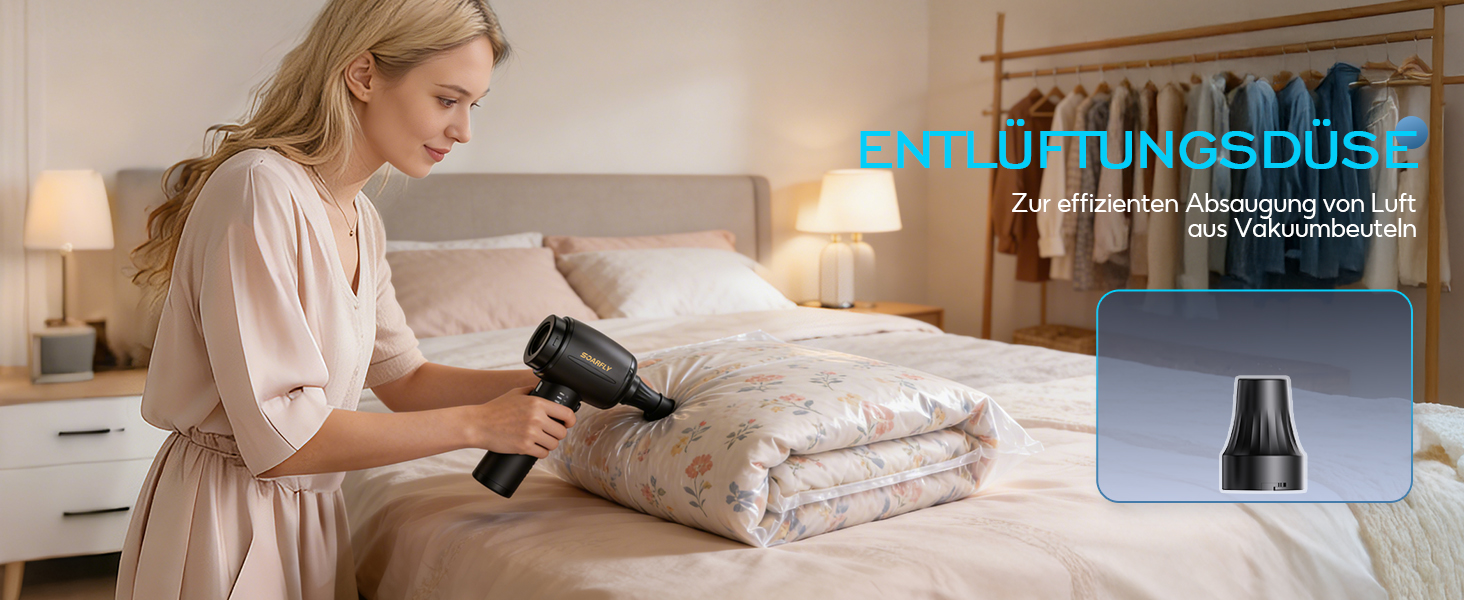 Акумуляторний ручний пилосос SoarFly 4 в 1, 25000Па, бездротовий міні-пилосос для авто, дому та ПК з безщітковим двигуном, LED-підсвіткою та набором щіток, чорний