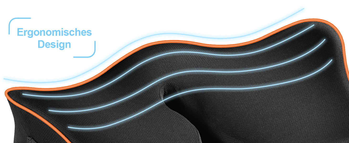 Ергономічна подушка для сидіння з memory foam для офісного крісла та авто, подушка для офісного крісла, авто та home office, знімний чохол, неслизька, M (60–85 кг)