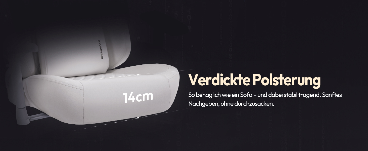 Ігровий крісло Dowinx, 200 кг, ергономічний, з підлокітниками 4D та підтримкою попереку, для геймерів та кіберспорту (білий)