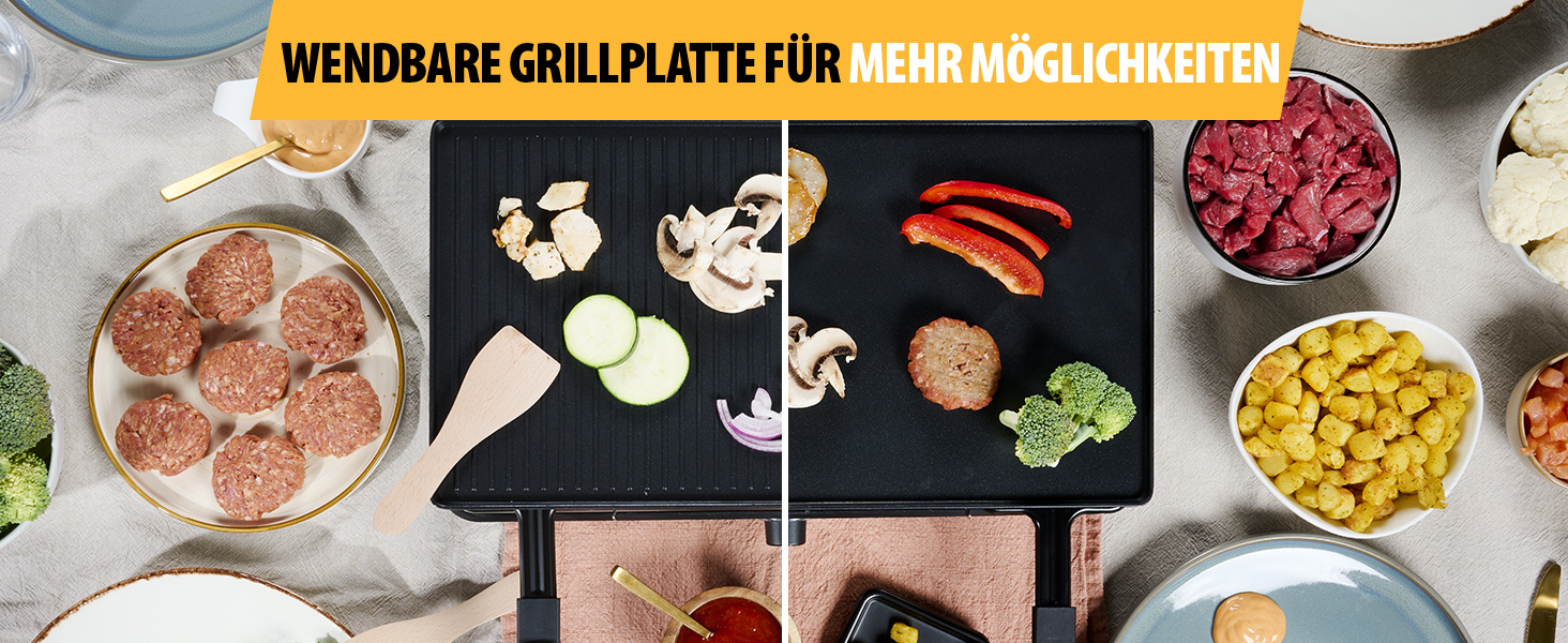 Ракле-набір Tristar RA-2748 – 3-в-1: ракле, гриль, сковорода, тепаньякі для 8 осіб, 1400 Вт, чорний