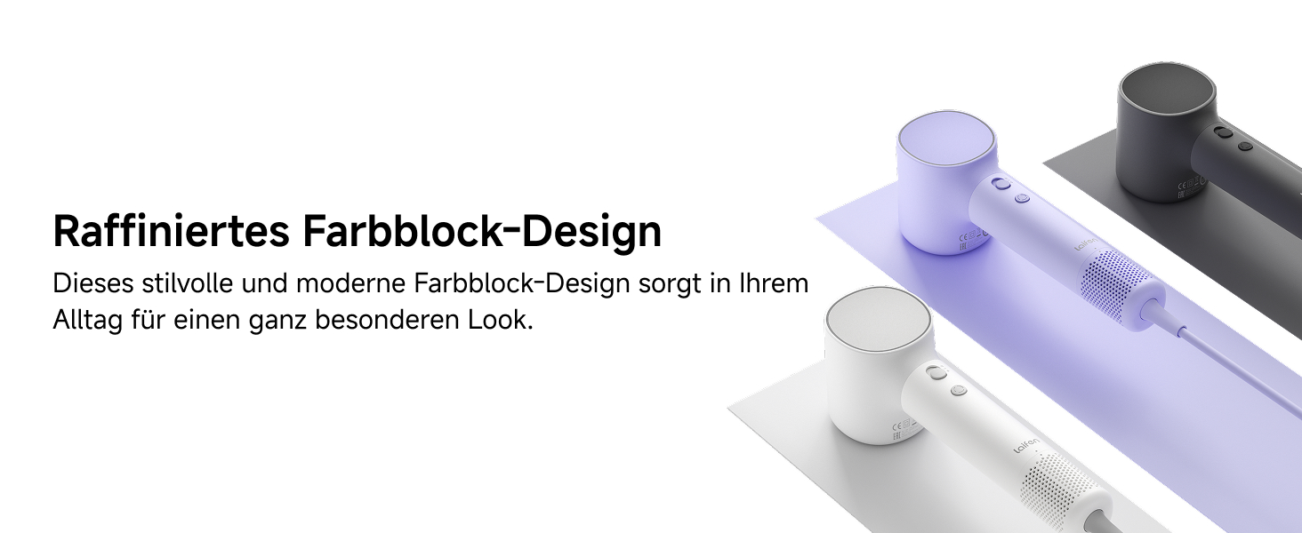 Високошвидкісний фен для волосся Laifen Neo з безщітоковим мотором 110 000 об/хв, 200 млн негативних іонів та 2 магнітними насадками, чорний