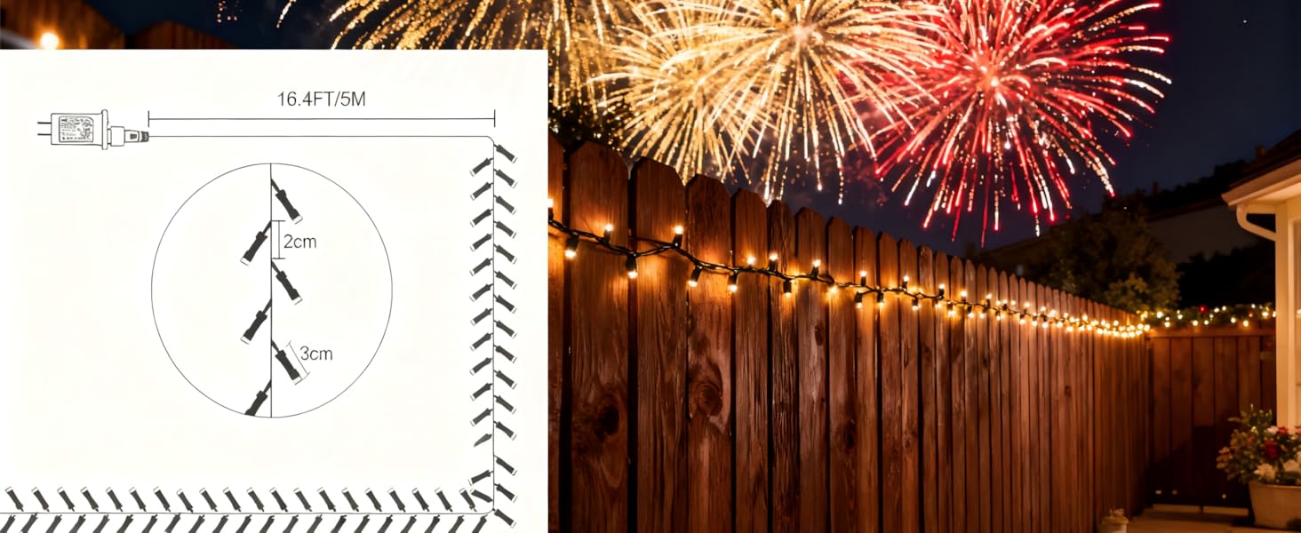 LED-гірлянда HoldOneLight 1000 LED, 20м, тепле біле світло, для декору інтер'єру, екстер'єру, саду, ялинки