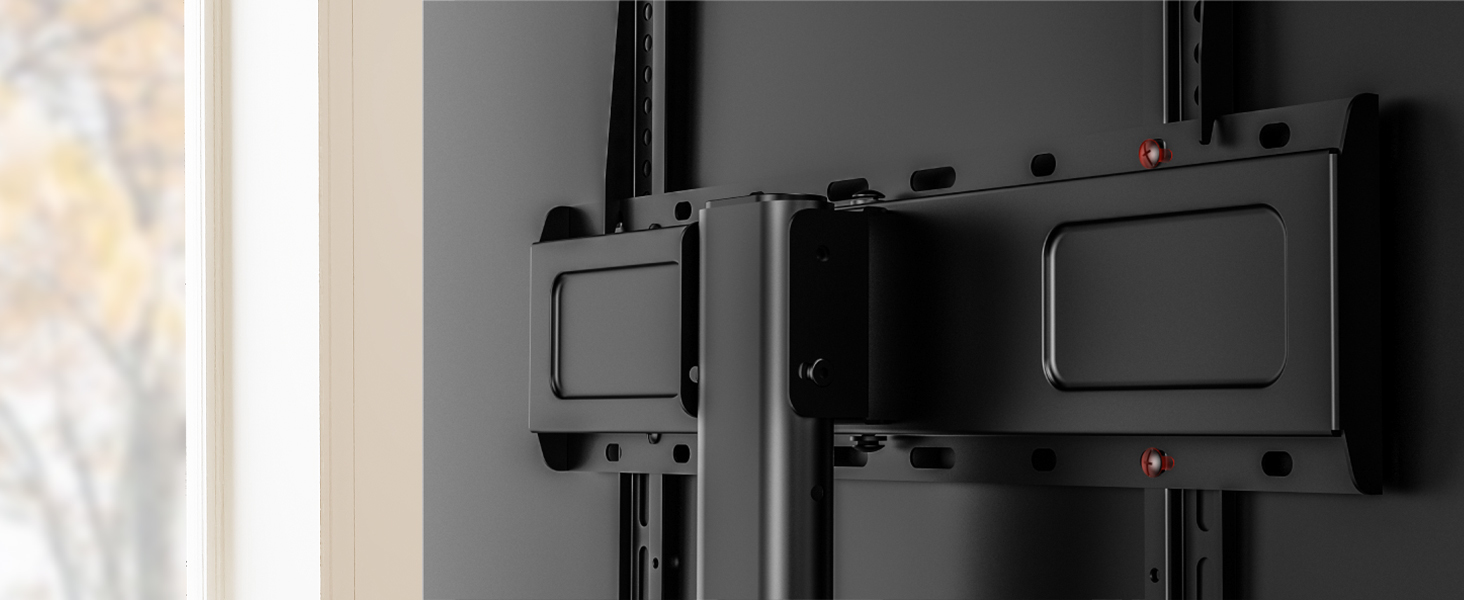 Підставка для телевізора мобільна з поличками Holz, 32-65 дюйми, чорна, VESA 400x400, до 40 кг