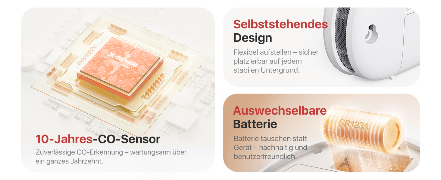 X-Sense Детектор чадного газу з цифровим дисплеєм, сертифікат TÜV Rheinland, з базовою станцією SBS50, керування через додаток, XC0C-MR11, 1 шт.