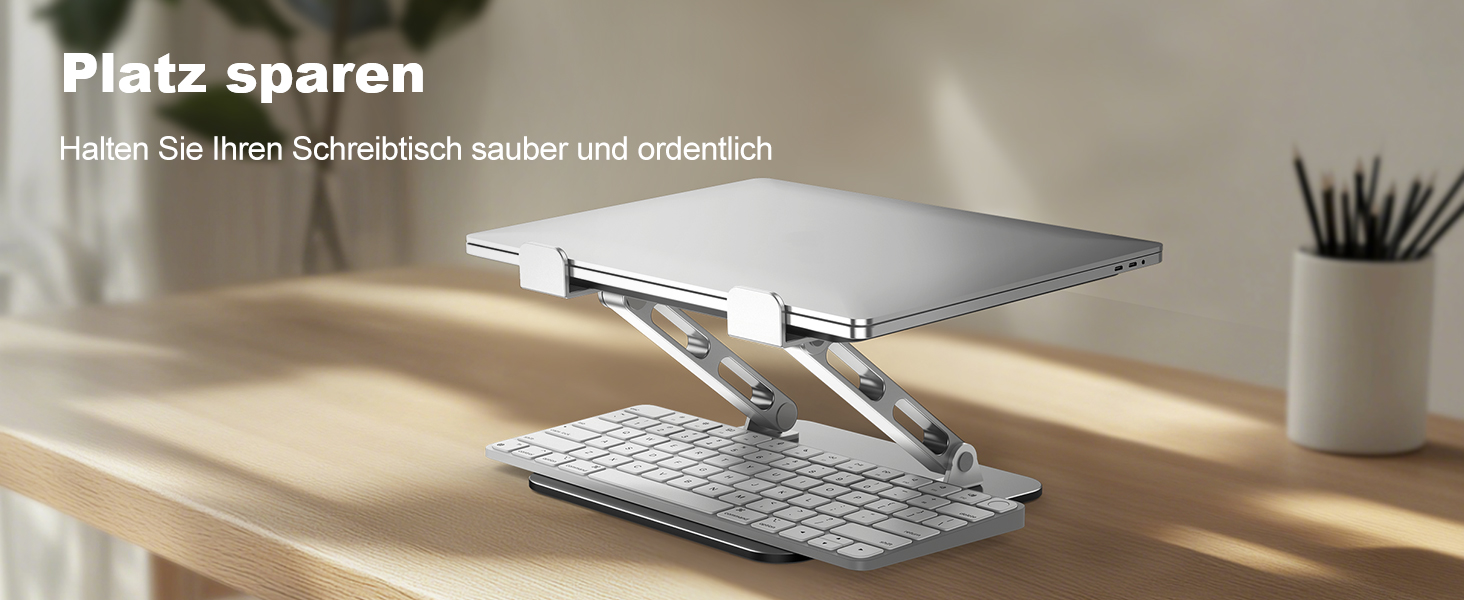 Підставка для ноутбука Babcom Lapdesk з регулюванням висоти та вентиляцією, ергономічна, складна, для MacBook Air/Pro (10-16 дюймів)