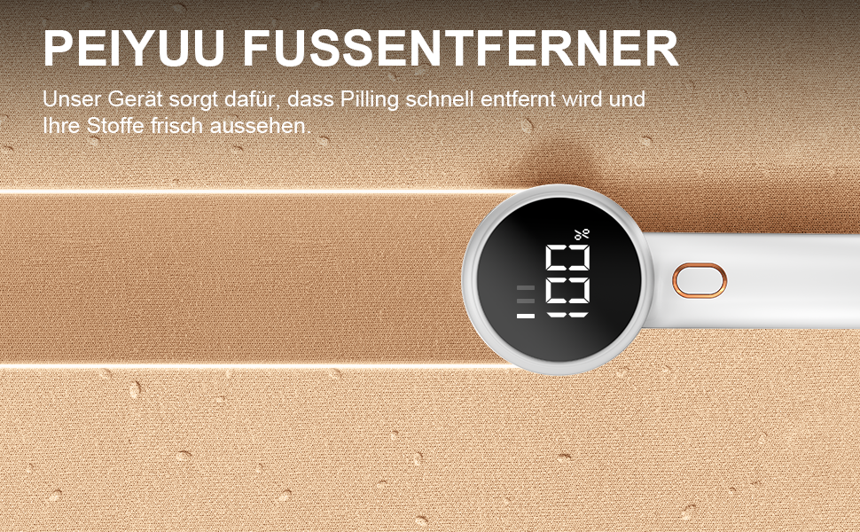 Електричний видалення ворсу для одягу Elfenbein: 6 лез, 3 швидкості, LED-дисплей