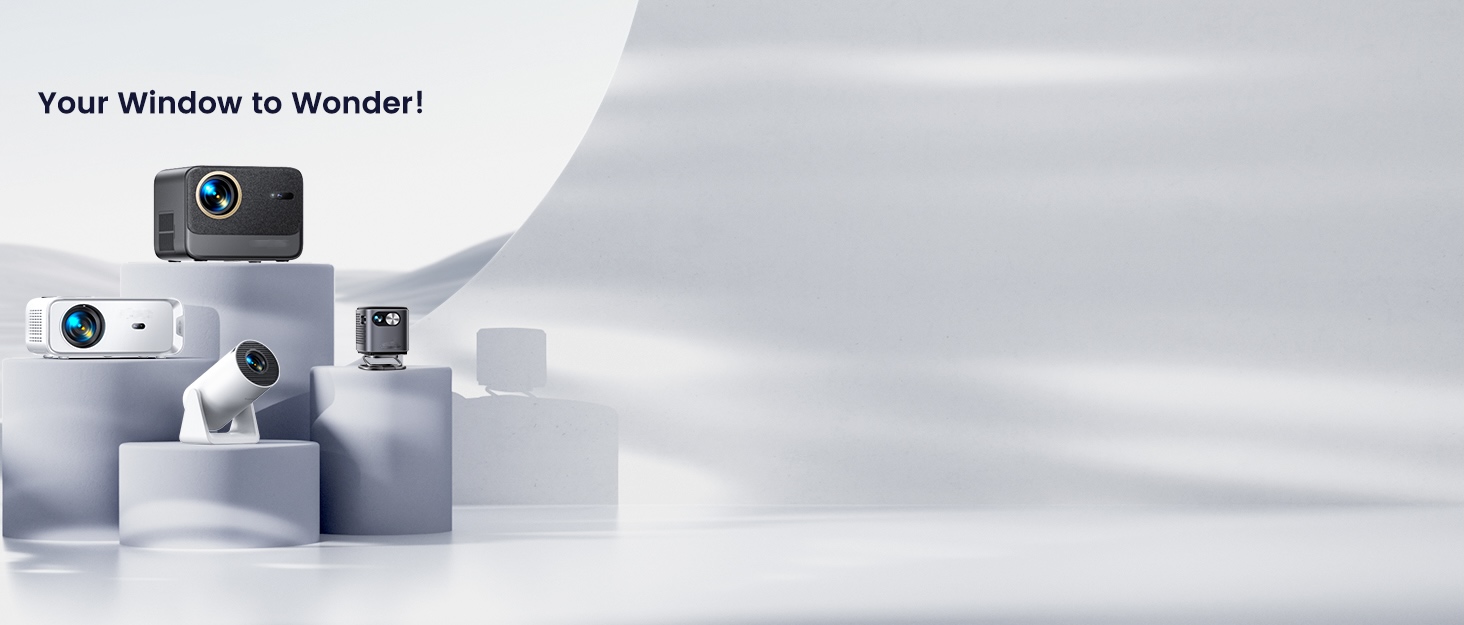 Портативний проєктор Beaer з автофокусом та корекцією трапеції, WiFi, Bluetooth, Full HD 1080P, LED, 145° обертання, для дому та відпочинку на природі