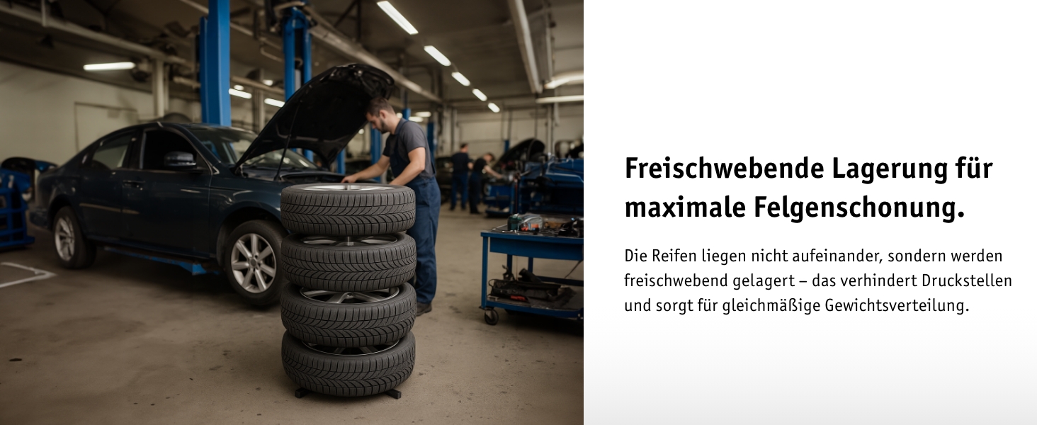 Підставка для шин Walter Felgenbaum для легкових автомобілів, до 100 кг, ширина шини до 225 мм, щадна для дисків