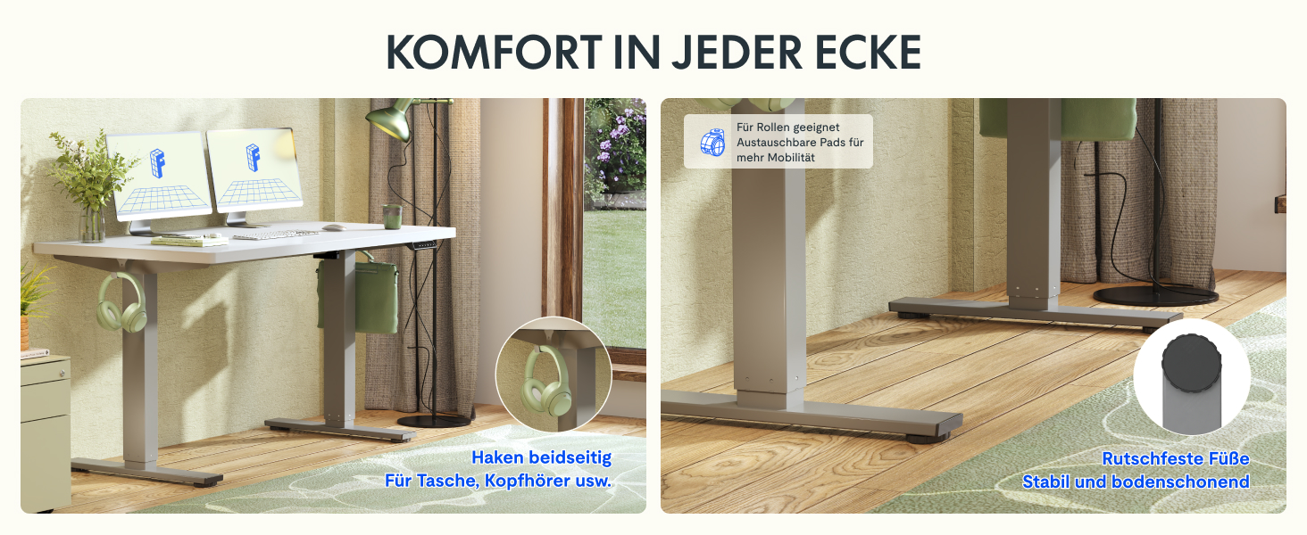 Електричний регульований стіл FlexiSpot з пам'яттю висоти та LED-дисплеєм, чорний (EN1)