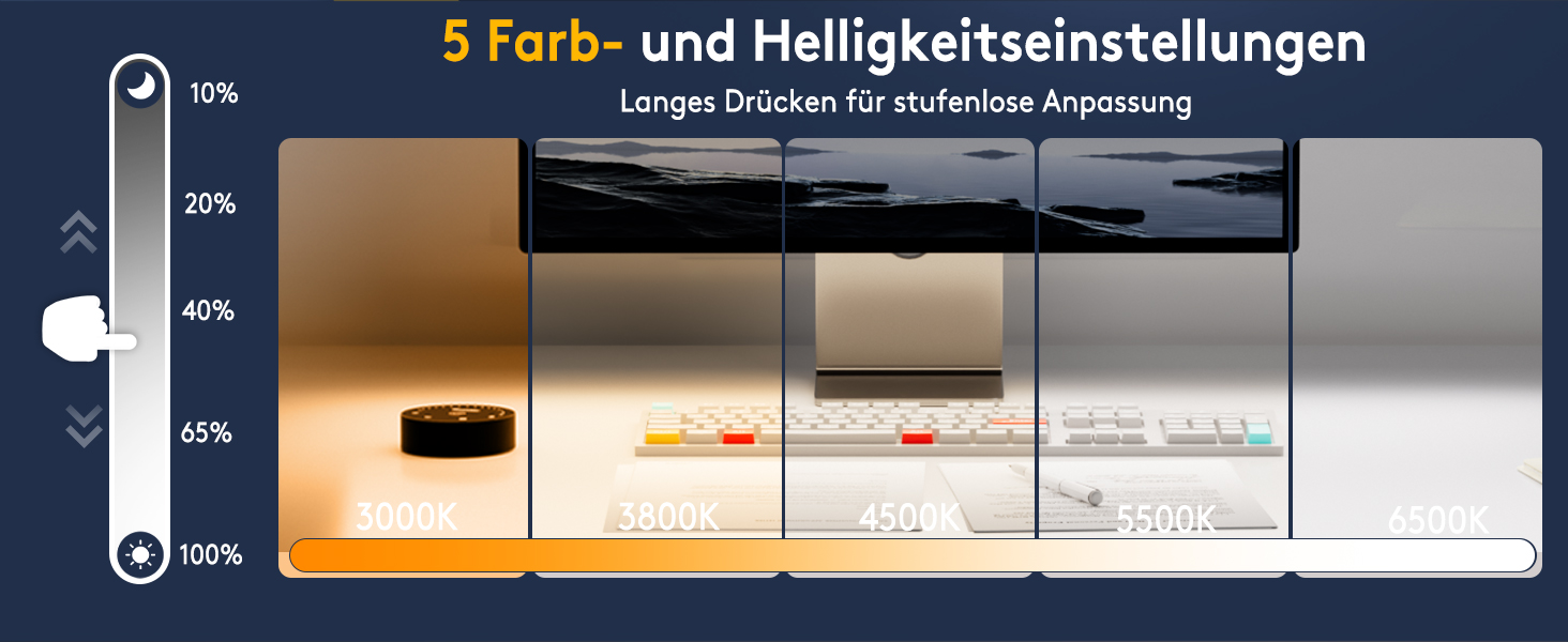 LED-лампа для монітора Quntis з радаром, авто вмикання/вимикання, пультом ДУ, 52 см, регулювання кольору та яскравості, таймер, захист від синього світла, USB-лампа для ПК