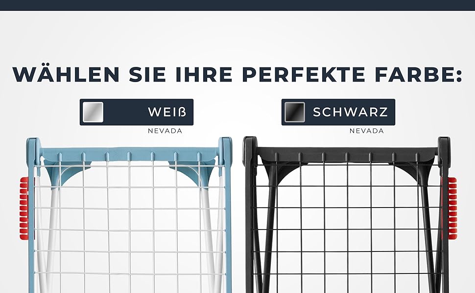 Розкладна сушарка для білизни XXL, 20 м сушильної поверхні, економна, стабільна, чорна з прищіпками (Чорна Невада)