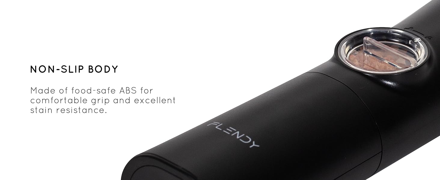 Електричні мельниці для солі та перцю Flendy, набір 2 шт. з USB-C зарядкою, для сухих спецій, чорного кольору