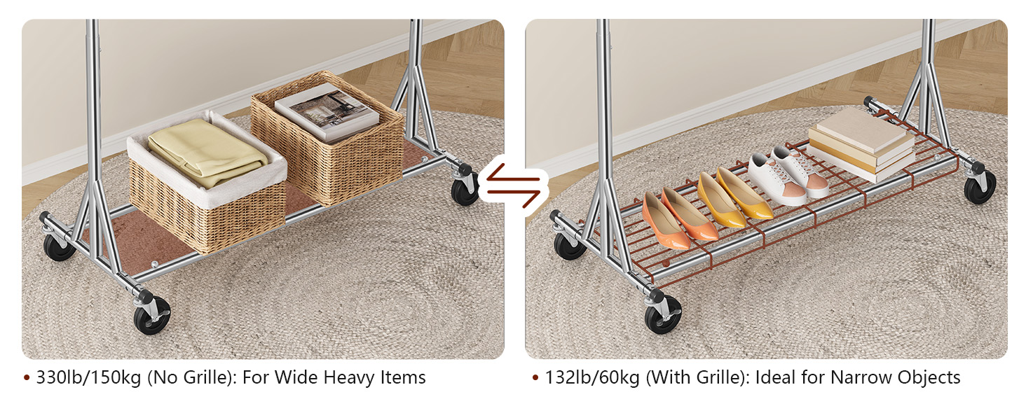 Металевий вішак для одягу на коліщатках FAVOOOSTY, 200 кг, мобільний, швидка установка, 1 стійка