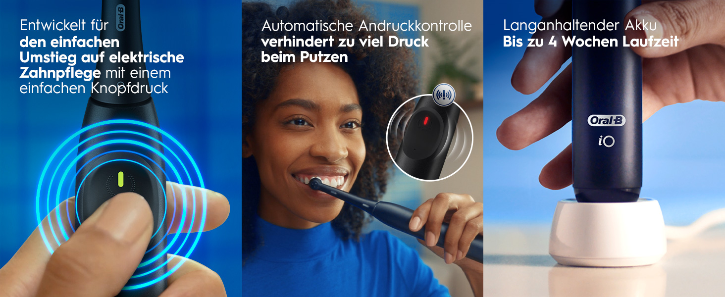 Електрична зубна щітка Oral-B iO Series 2 Night Black, чорна (1 щітка + 1 додаткова насадка + футляр)