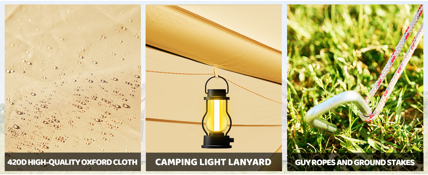 Надувний намет для кемпінгу Oxford 4-6 осіб, водонепроникний, Air Glamping - швидкозбірний намет для відпочинку на природі