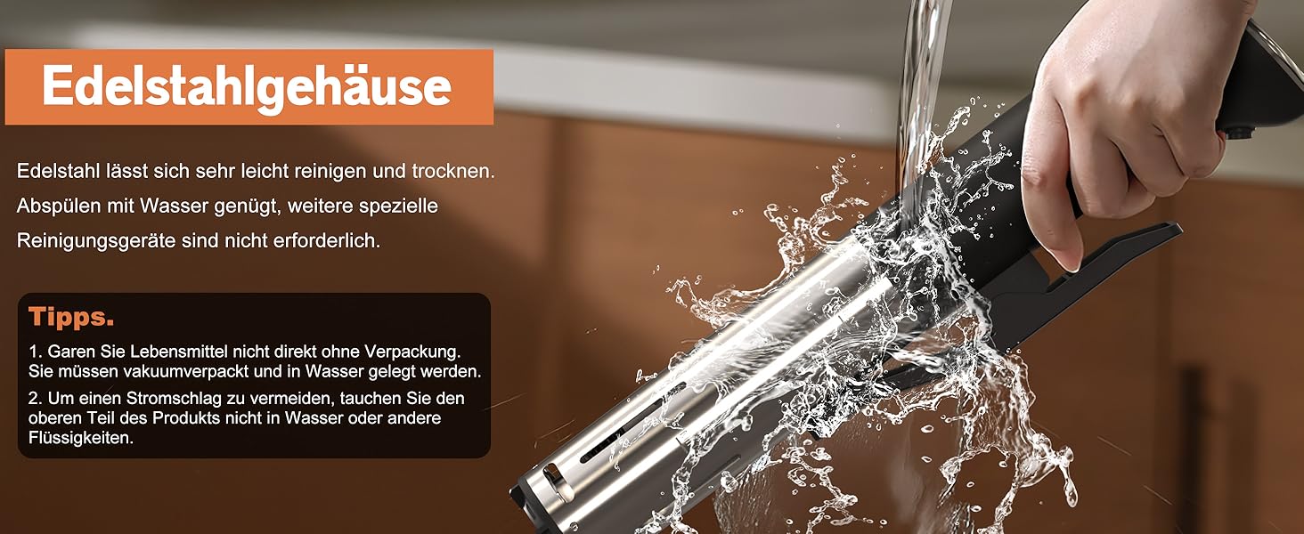 Су-від кухонний прилад Karinear | Су-від стік | APP-керування, Wi-Fi 2.4G | 1400W | 10-90°C, 1-99 хв. | 360° циркуляція