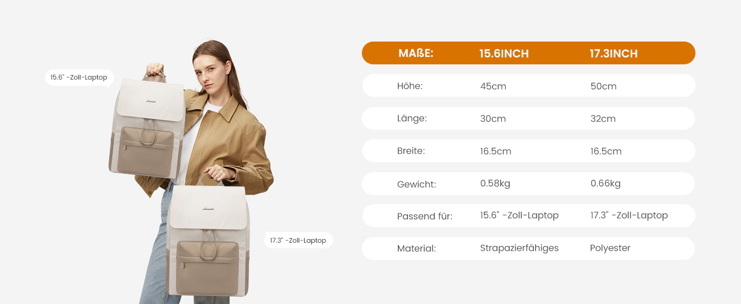 LOVEVOOK Рюкзак для жінок, 15.6 дюймів, рюкзак для школи, водонепроникний, для підлітків, легкий, з відділенням для ноутбука, для подорожей, універсітету, роботи, 15.6 дюймів, бежевий+хакі