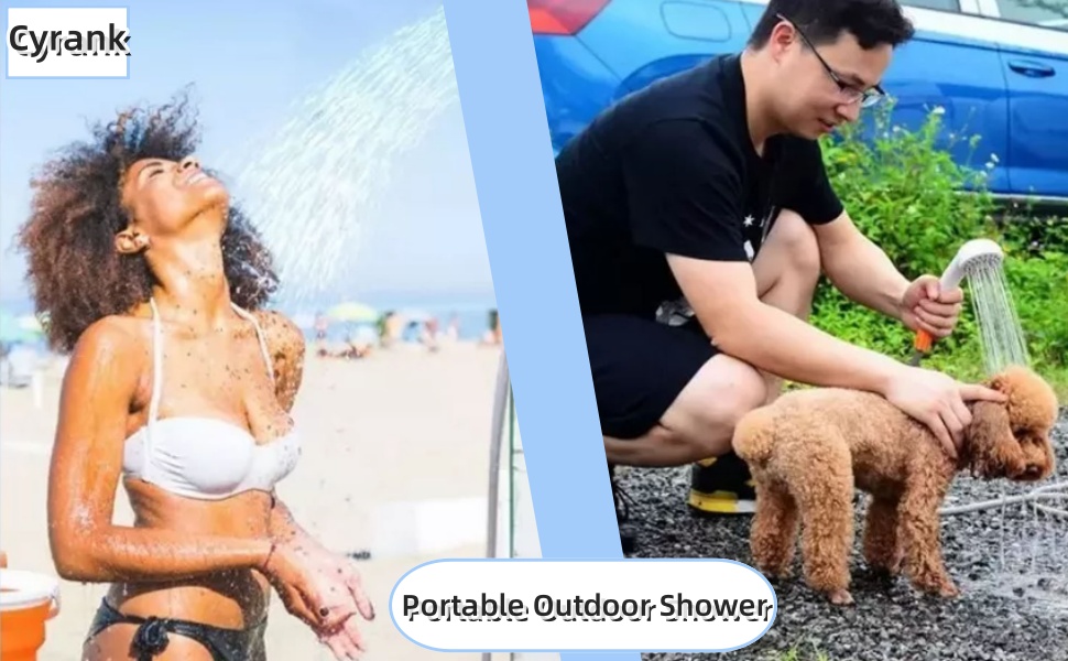 Портативна душова кабіна Cyrank для кемпінгу: електрична, на батарейках, з набором для душу. Ідеально для відпочинку на природі та кемпінгу.