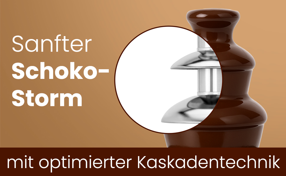 Шоколадний фонтан Clatronic® SKB 3248 з функцією плавлення | для фруктів та випічки | легко чистити