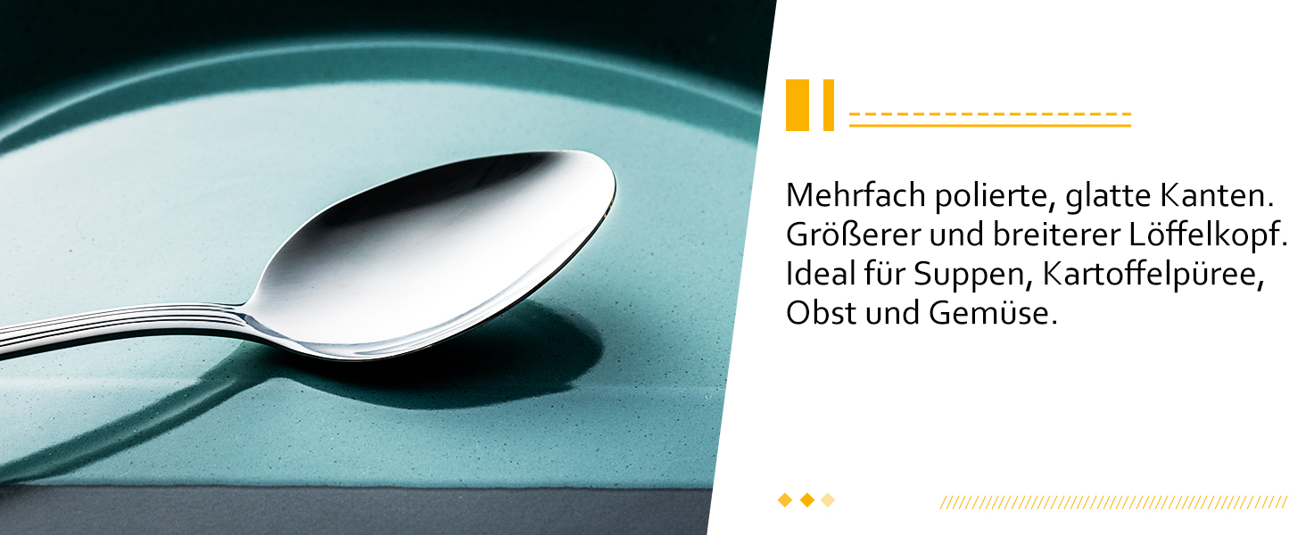 Набір столових приборів Velaze на 12 осіб (60 предметів) з нержавіючої сталі. Включає: 12 ножів, виделок, ложок, чайних ложок, виделок для тортів. Полірування, придатний для миття в посудомийній машині.