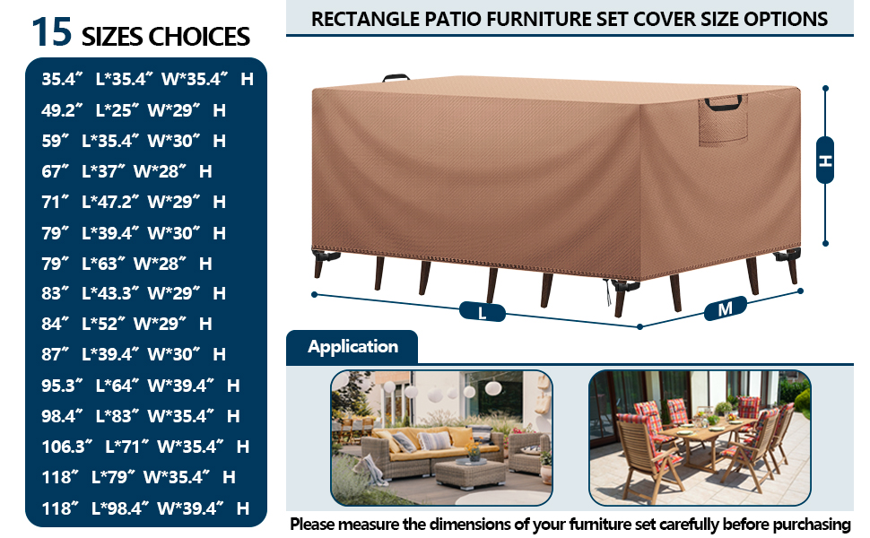 Захисний чохол для садово-патіо меблів, водонепроникний, 420D Oxford, Anti-UV, 90x90x90 см