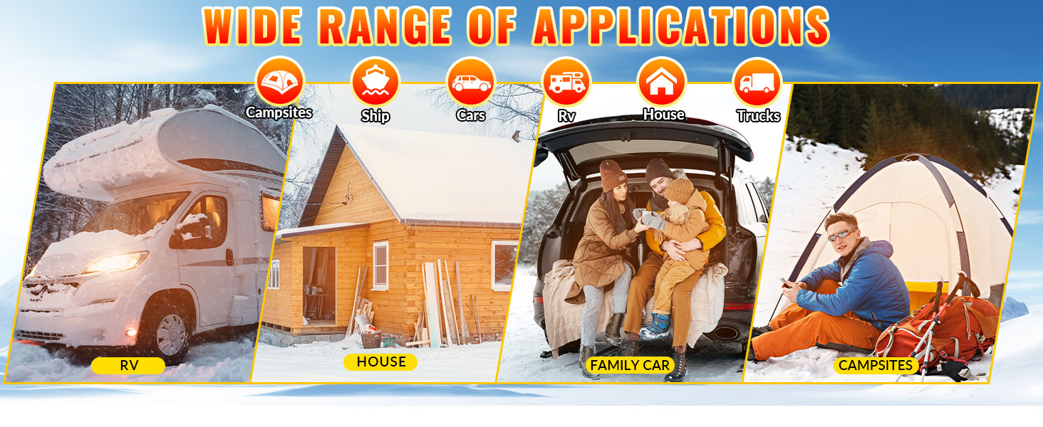 Дизельний обігрівач Diesel Air Heater 8 кВт з дистанційним керуванням та LCD дисплеєм 12/24/110-240 В, Bluetooth, для автодому, автомобіля, причепа