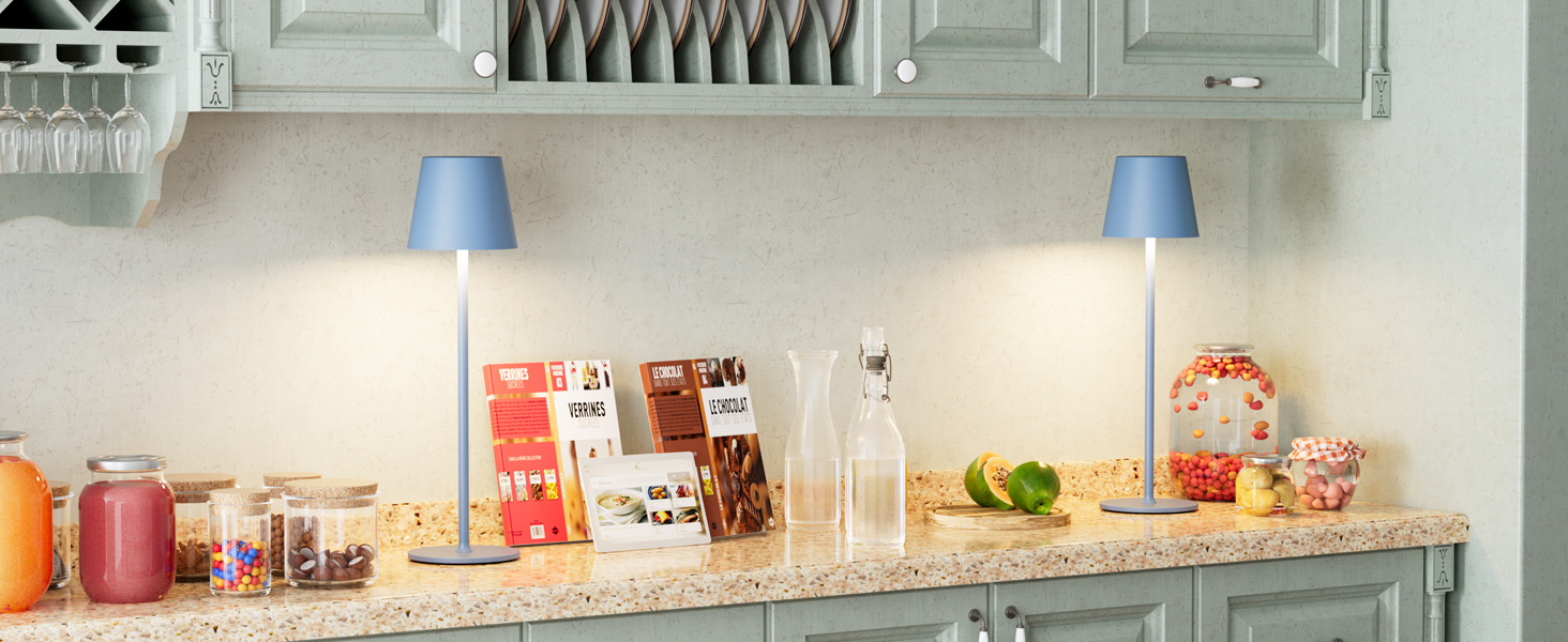 LED настільна лампа бездротова з акумулятором, регульована яскравість, 2 шт. з 3 колірними температурами, сенсорне керування, зарядка USB-C, для дому, кемпінгу (чорний) 2 шт.