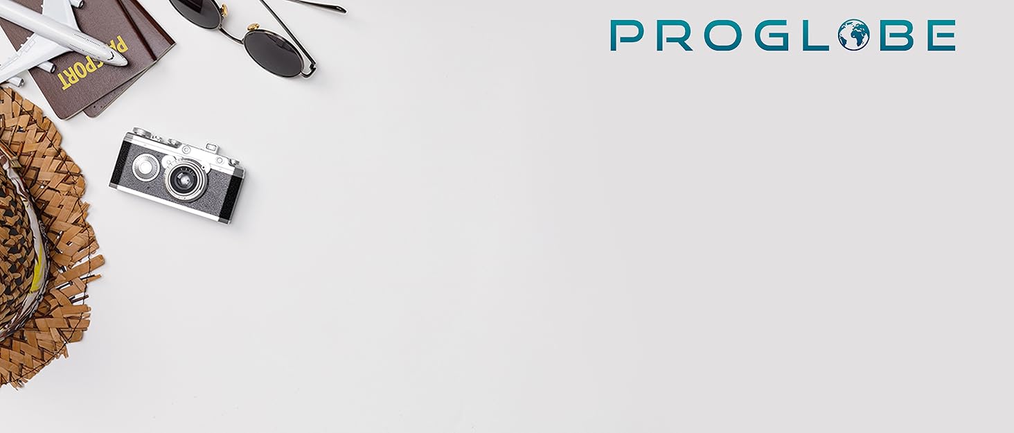 Набір для подорожей Proglobe: подушка для шиї, маска для сну, навушники, ковдра та сумка. 100% Memory Foam