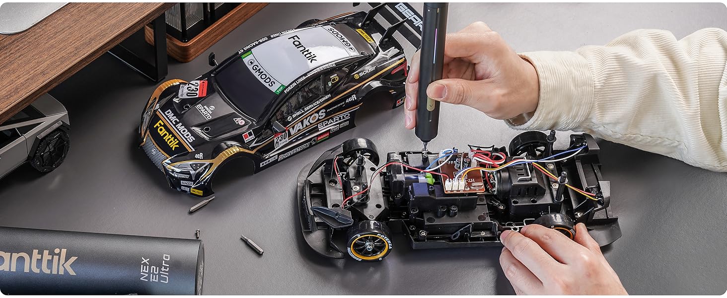 Набір мініатюрних викруток Fanttik E2 Ultra 50-в-1, електричний, 3.7V, 0.6Нм, для ремонту iPhone, ноутбуків, окулярів, годинників (сірий)