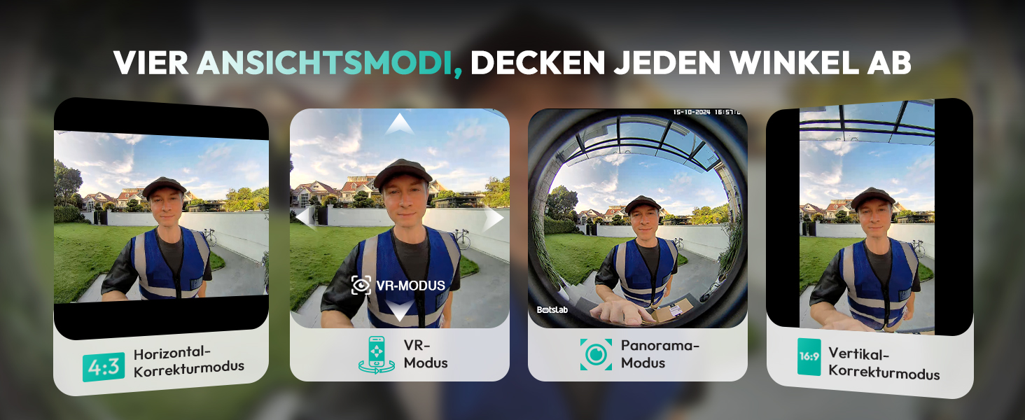 Відеодзвінок з камерою BOTSLAB 5MP, бездротовий, з AI, PIR, 360°, 2-way audio, без щомісячної плати R810