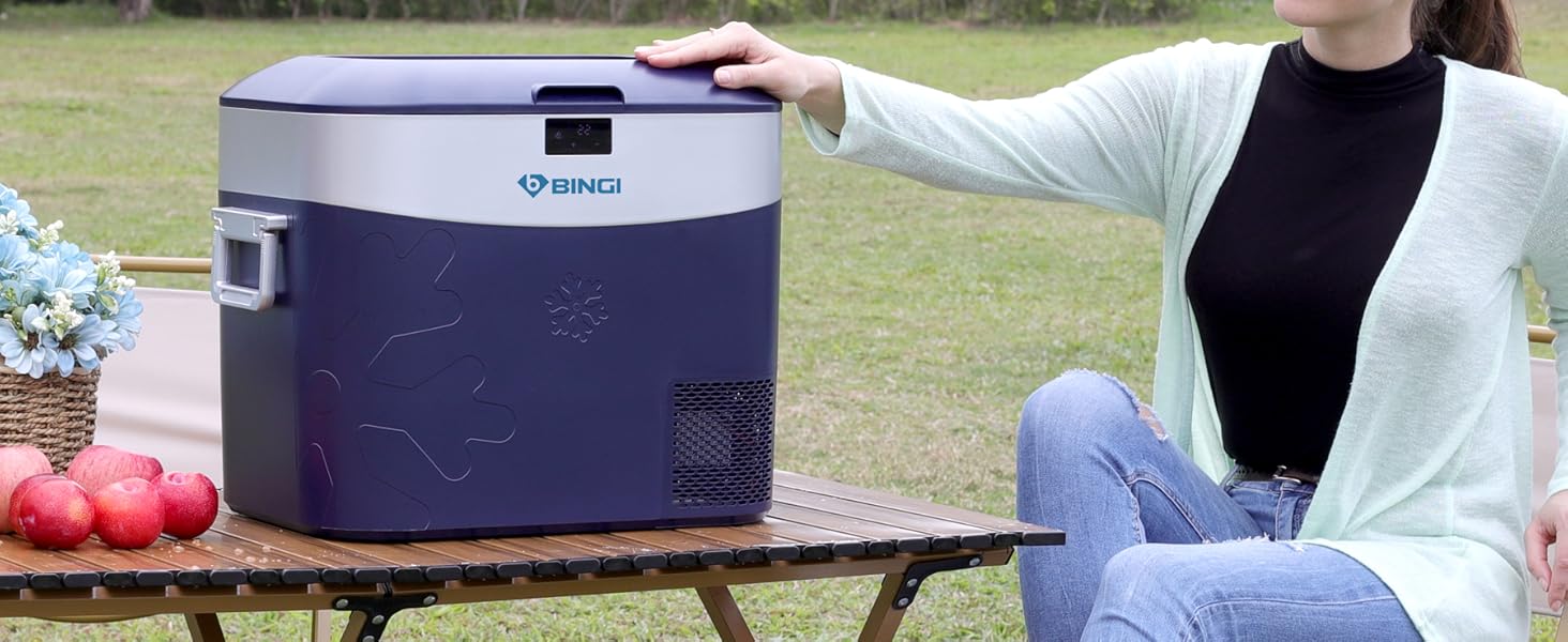 Автохолодильник BINGI 18л портативний 12/24V, 230V: термобокс для авто, кемпінгу, дому (-18°C до 15°C)