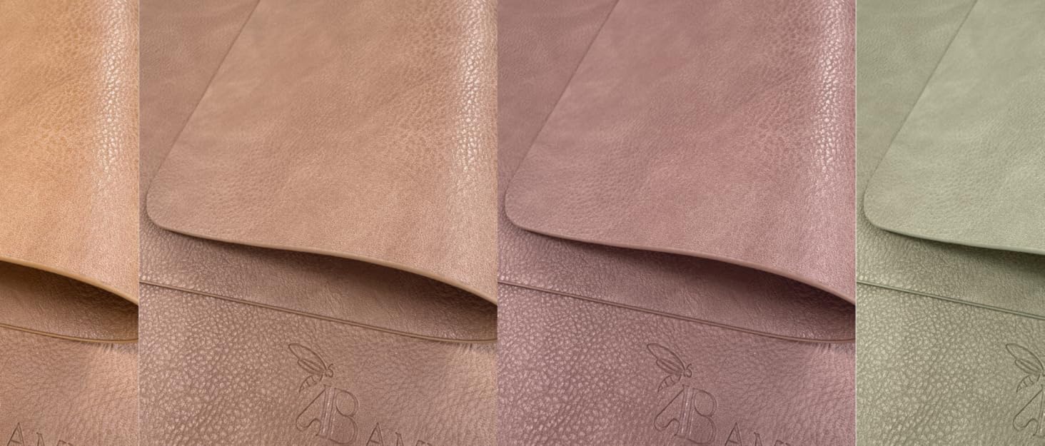 Набори підставки під тарілки Amber&Bee Lederoptik, 6 шт., миючіся, колір каштанове дерево