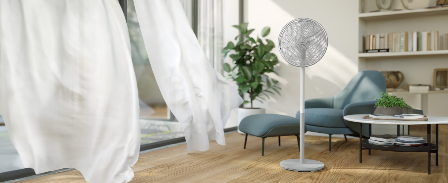 Вентилятор підлоговий Philips Series 5000 CX5535/11 з пультом, таймером, 3 швидкості, 40 Вт, білий
