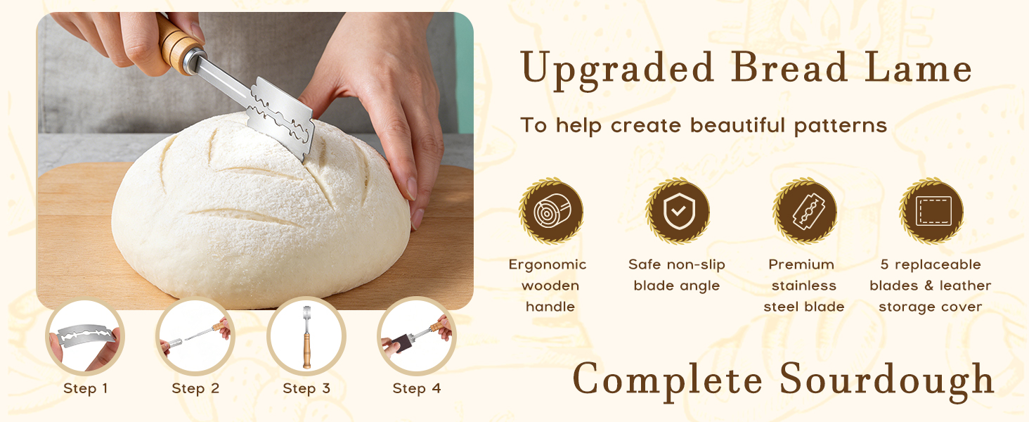 Набір для закваски з 19 частин: 2 гнізда для бродіння з силікону (23см та 25см), скляна тара для закваски, аксесуари для випічки, подарунок для початківців та професіоналів