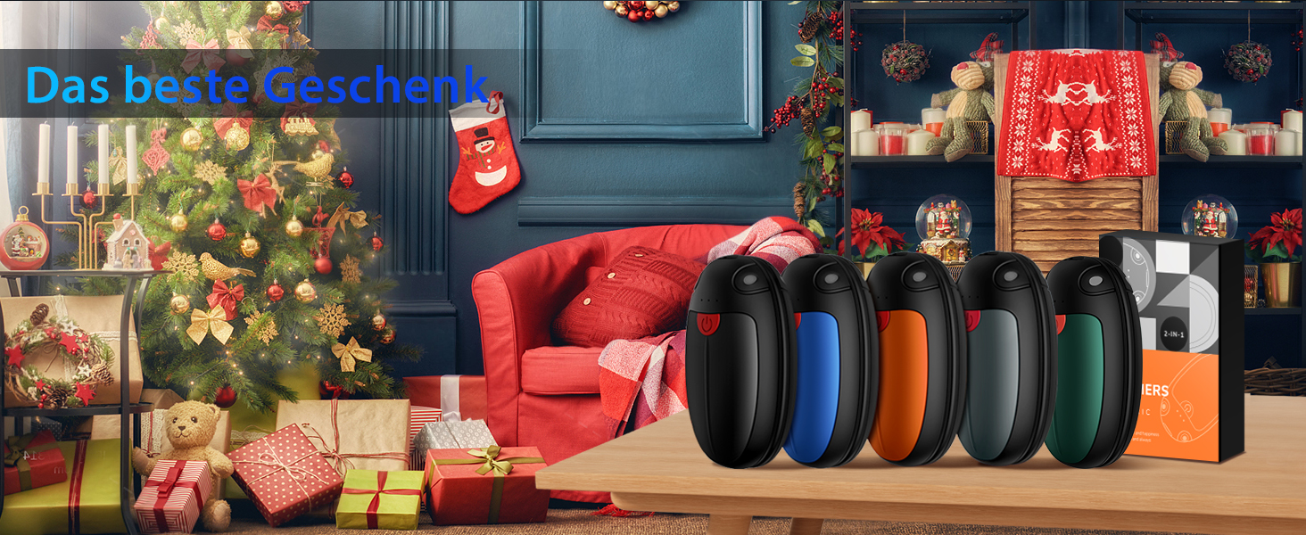 Електричні грілки для рук VTHW, 2 шт. - перезаряджаються, 20 годин тепла, 3 температурні режими, USB, для спорту та Raynaud's/артрит (чорний)