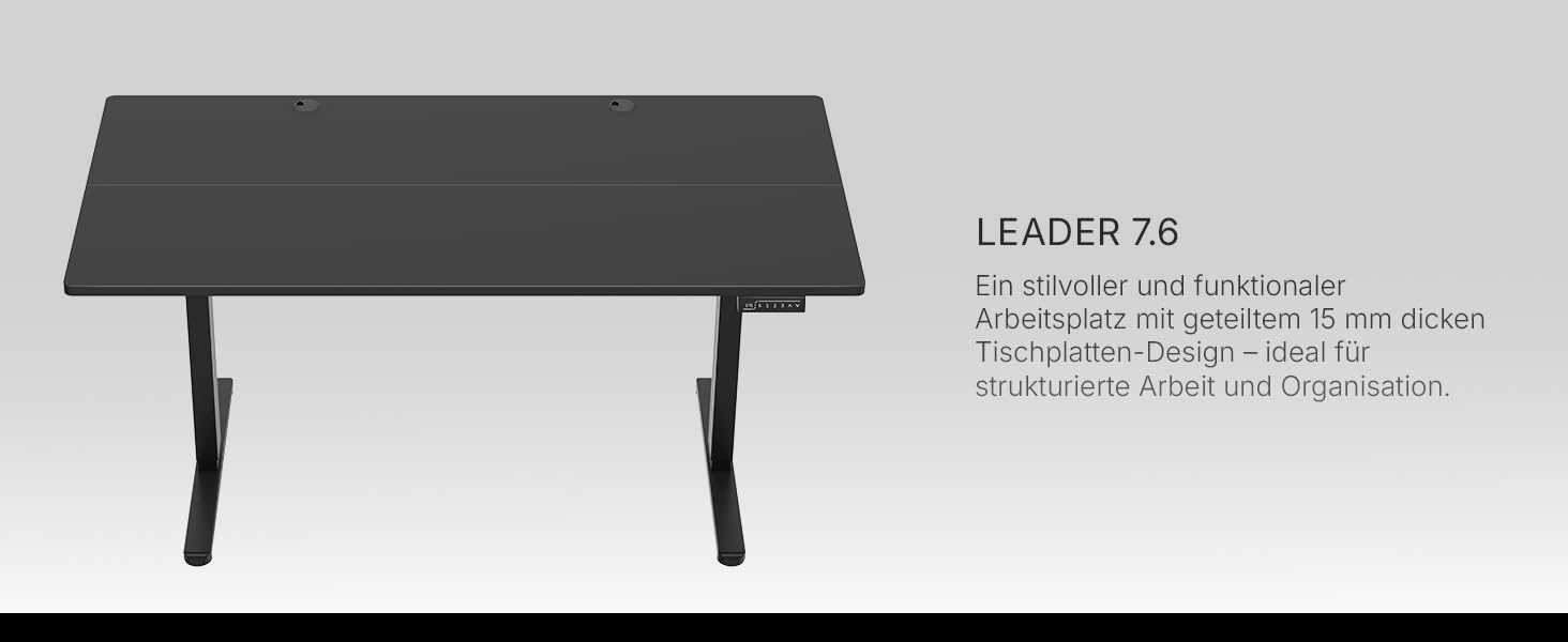 Стіл письмовий регульований по висоті MARK ADLER Leader 7.4 White, 140x70 см, білий, з пам'яттю, сенсорним керуванням, кабелепроводом, тримачем для навушників та напоїв