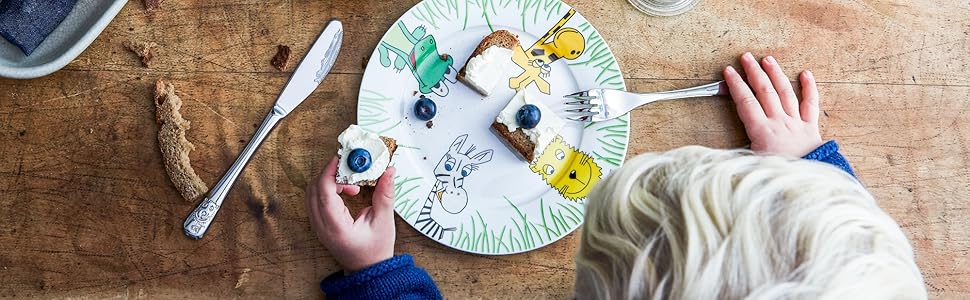 Набір дитячого столового прибору WMF Biene Maja (4 шт.), нержавіюча сталь, для дітей від 3 років, Cromargan, придатний для миття в посудомийній машині