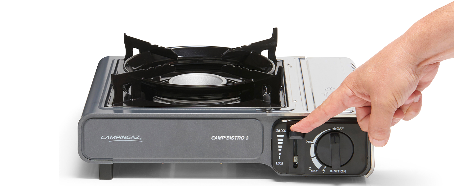 Газовий намет Camp Bistro 3 від Campingaz - компактний одноконфорочний намет для кемпінгу з валізами, 2200 Вт